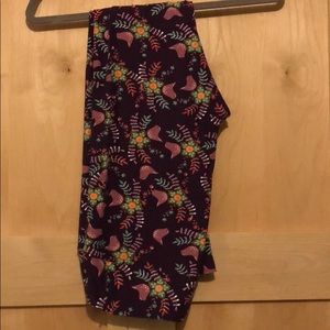 TC Lularoe Leggings - Bird & Flower